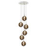 HÄNGELEUCHTE Energie 6-flammig 31/31/150 cm - Grau, Glas (31/31/150cm) - Nettlife