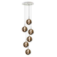 HÄNGELEUCHTE Energie 6-flammig 31/31/150 cm - Grau, Glas (31/31/150cm) - Nettlife