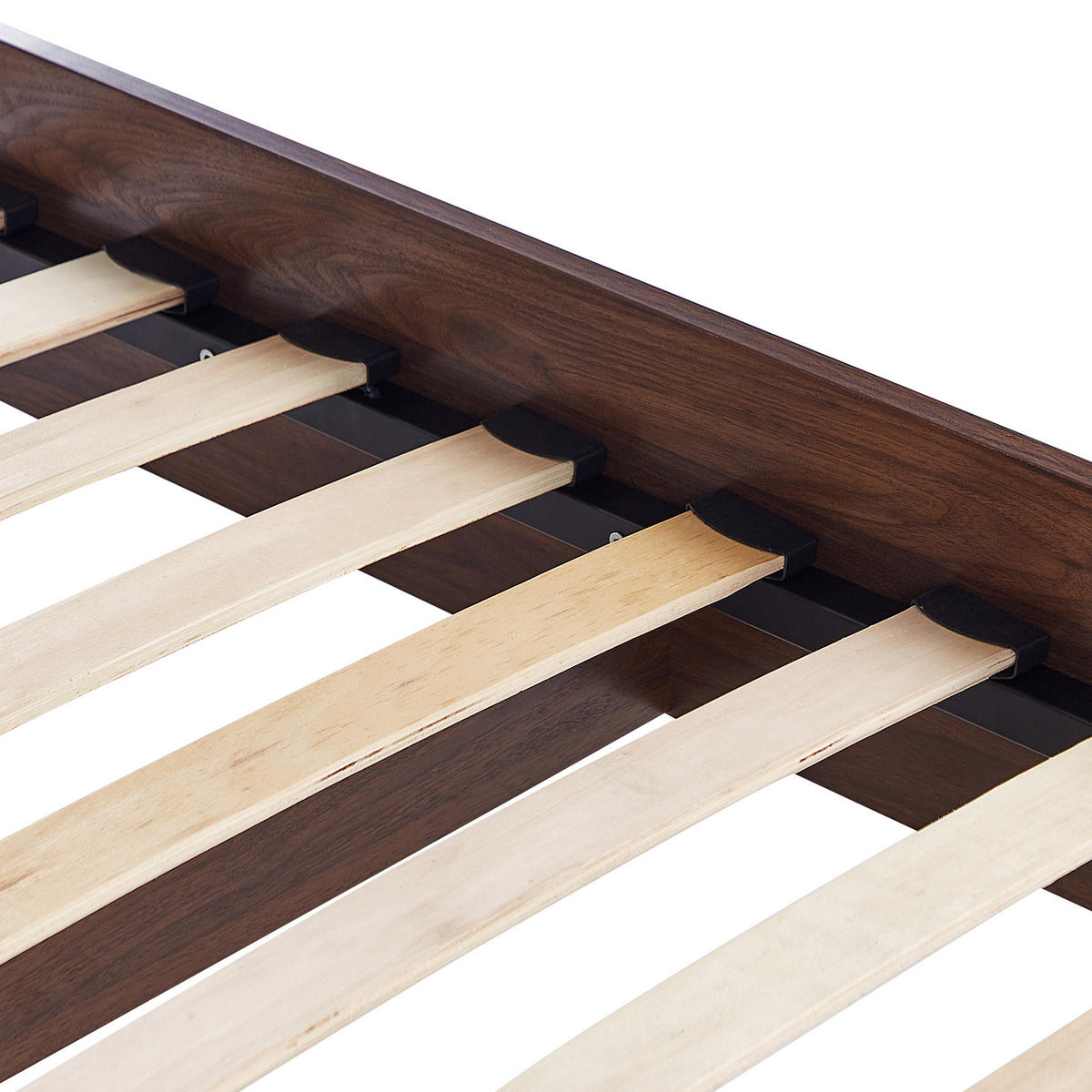 BETT mit Lattenrost 180/200 cm Braun Monpazier - Braun/Naturfarben, Holzwerkstoff (180/200cm) - Beliani