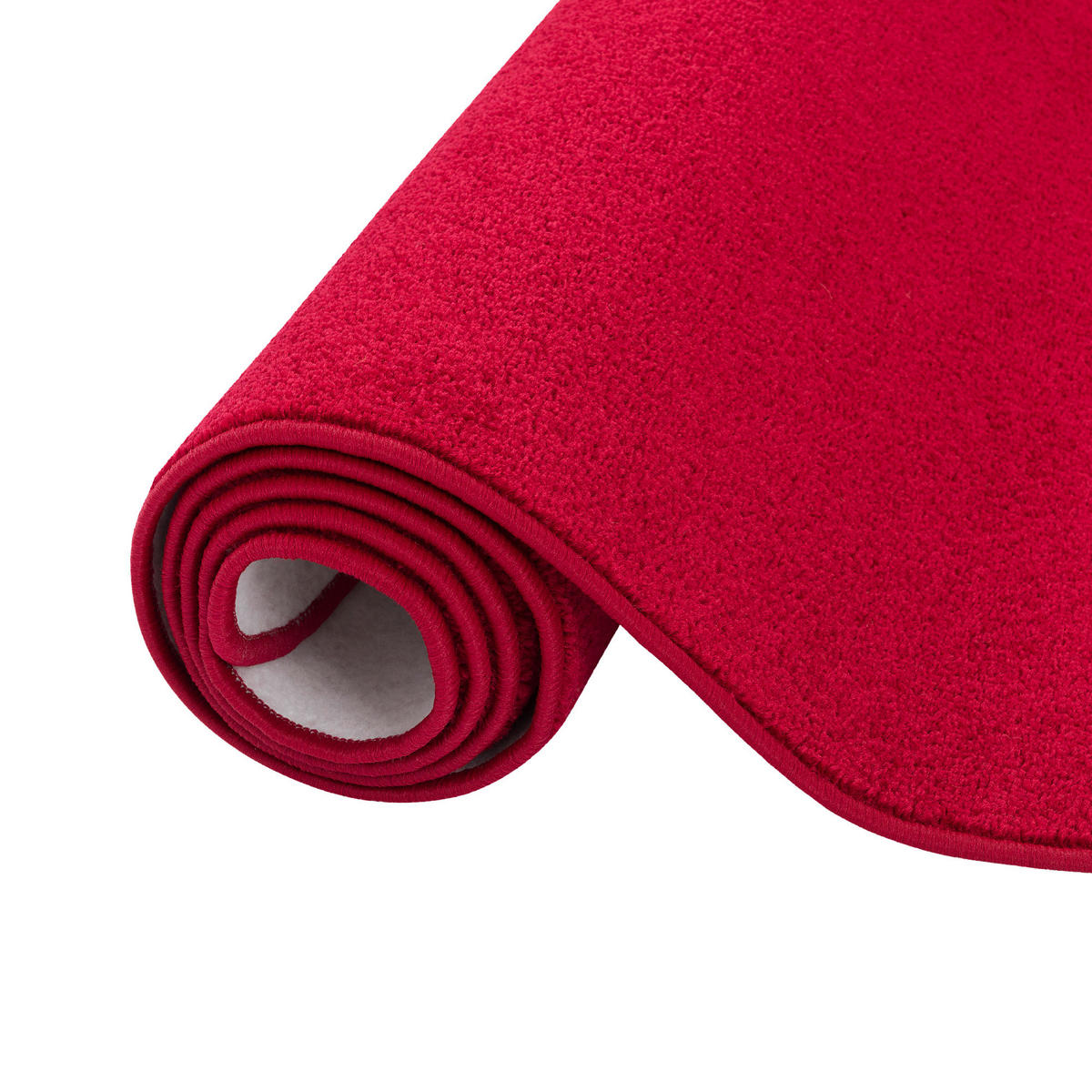 TREND VELOURS TEPPICH JOY - Rot, Textil (133/133cm) - Snapstyle