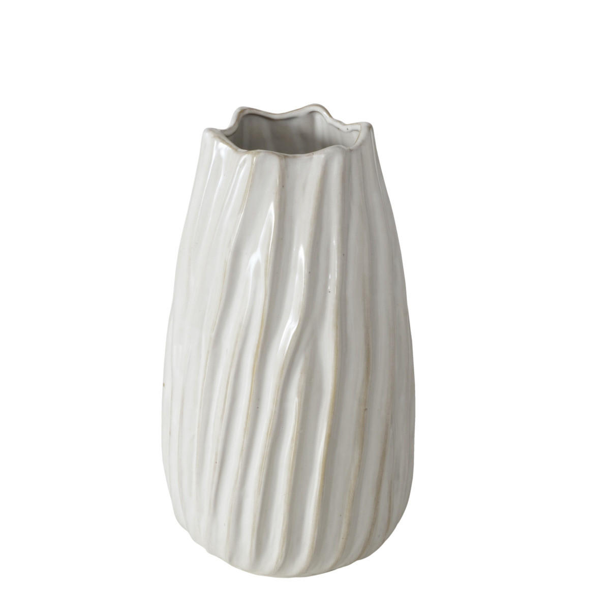 KERAMIKVASE Nanny 25,5 cm - Weiß, Keramik (25.5cm) - Boltze Home