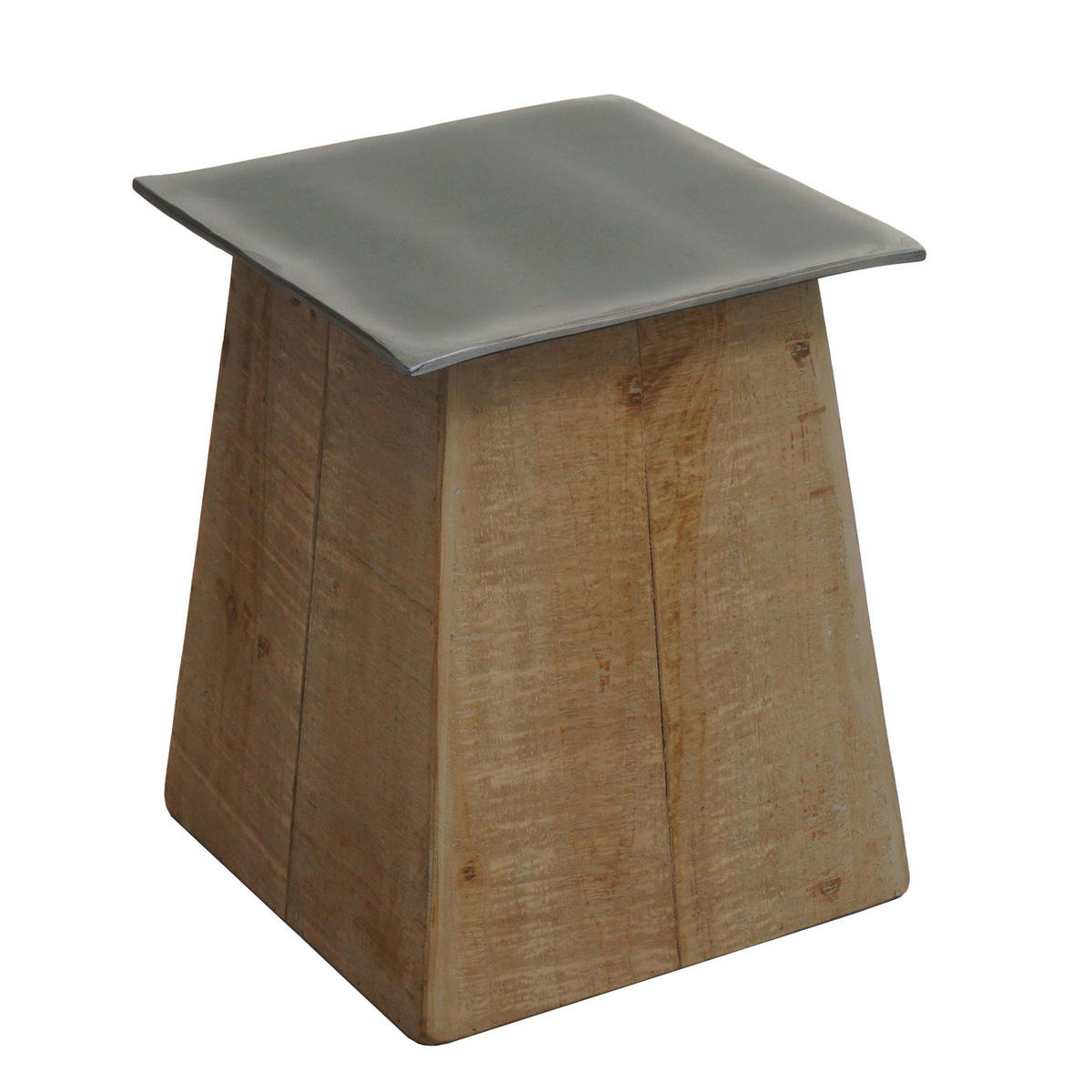 HOCKER Braun, Grau - Braun/Grau, Holz (36/45/36cm) - MCW