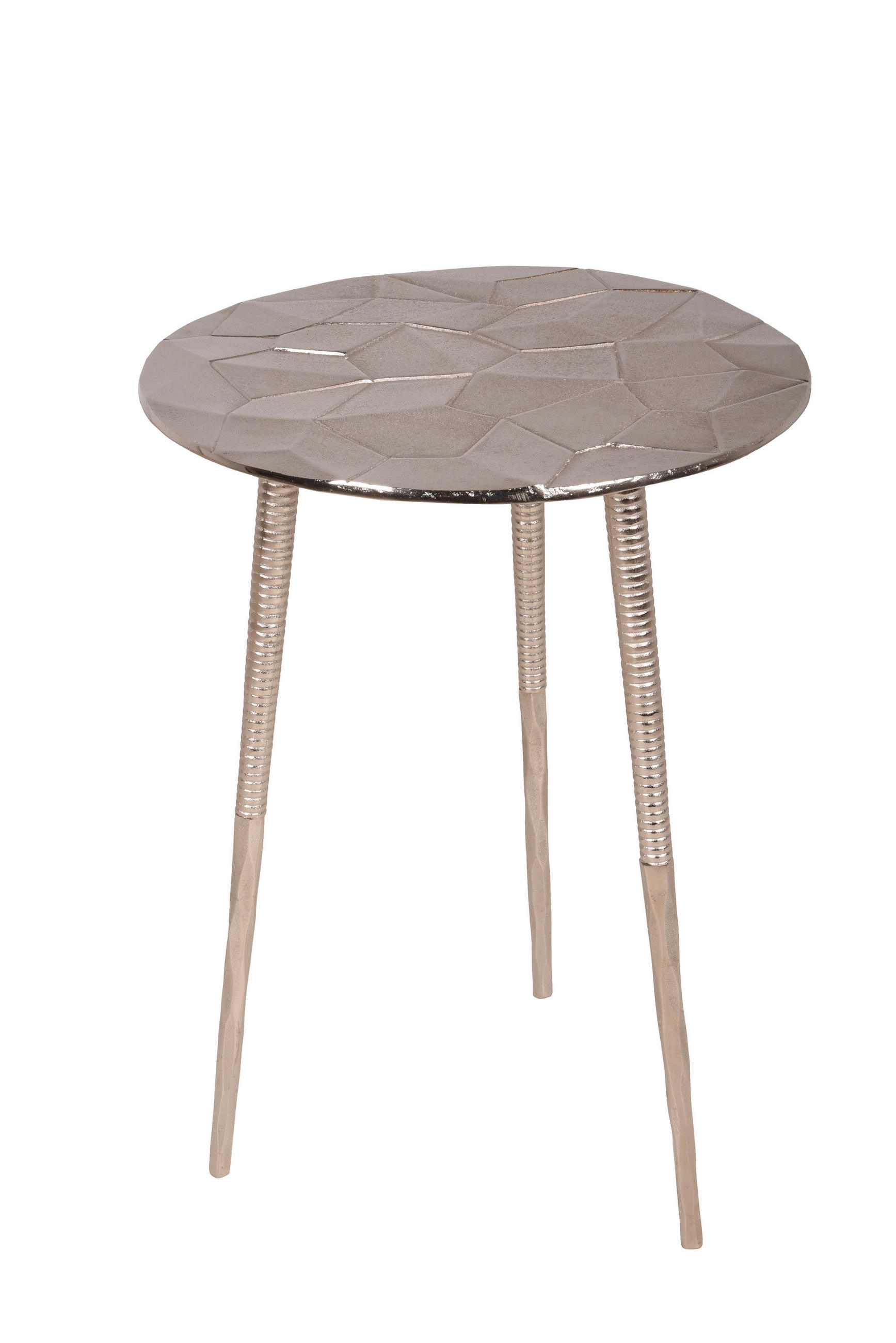 BEISTELLTISCH Kai Silber 55x40x40cm - Silberfarben, Metall (40/40/55cm) - DELUKE