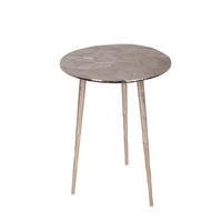 BEISTELLTISCH Kai Silber 55x40x40cm - Silberfarben, Metall (40/40/55cm) - DELUKE