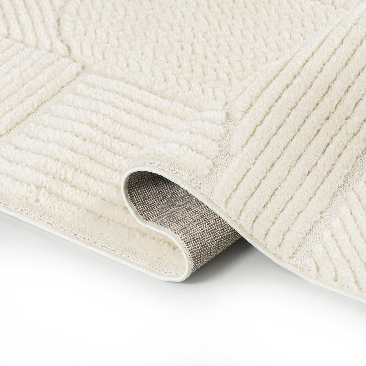 TEPPICH Beige Geometrisch, Moderne 160 x 230 cm - Creme, Textil (160/230cm) - Mazovia