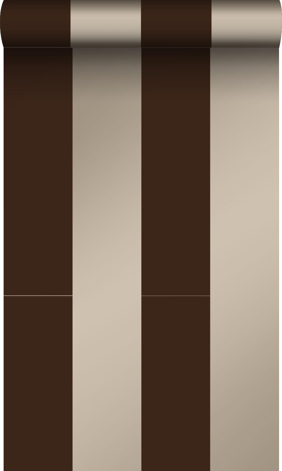 TAPETE Streifen 53 cm x 10.05 m - Braun, Papier (53/1000cm) - Origin Wallcoverings