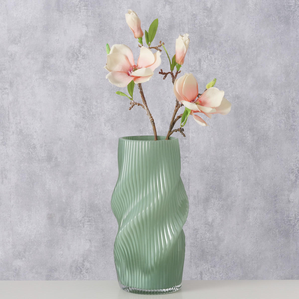 VASE Glas Verese 30 cm - Grün, Glas (15.5/30cm) - Boltze Home