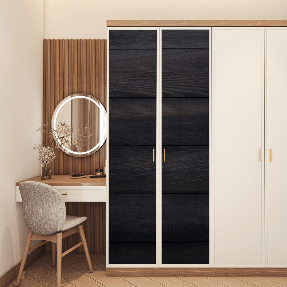 TÜRAUFKLEBER Schwarzer Hintergrund mit einer Plankenstruktur 85x215 cm - Türtapete - Schwarz, Kunststoff (85/0.1cm) - MuchoWow