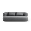 SOFA Jenny aus Chenille-Stoff dunkelgrau 3 Sitzplätze - Dunkelgrau, Textil (90/73/178cm) - Micadoni