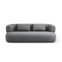 SOFA Jenny aus Chenille-Stoff dunkelgrau 3 Sitzplätze - Dunkelgrau, Textil (90/73/178cm) - Micadoni