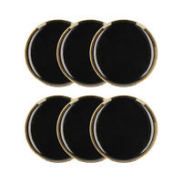 DESSERTTELLER Sinnes schwarz 15 cm 6er-Set - Schwarz, Keramik (15cm) - Homla