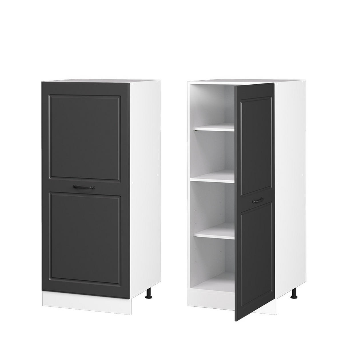 HOCHSCHRANK R-Line Anthrazit Landhaus 60 cm - Dunkelgrau/Anthrazit, Holzwerkstoff (60/143/57cm) - Vicco