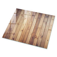 GLASPLATTE 80x60 cm – Holzbretter - Braun, Glas (0.4/80/60cm) - ArtPrintCave