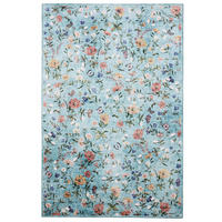 TEPPICH Milly waschbar Multicolor/Türkis 200/300 cm - Türkis/Multicolor, Kunststoff/Textil (200/300cm) - benuta