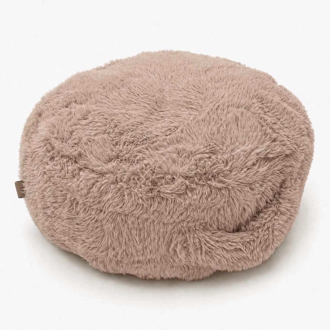 KINDERPOUF Mammoth rund flauschig - Sandfarben, Textil (65/65/65cm) - MeowBaby