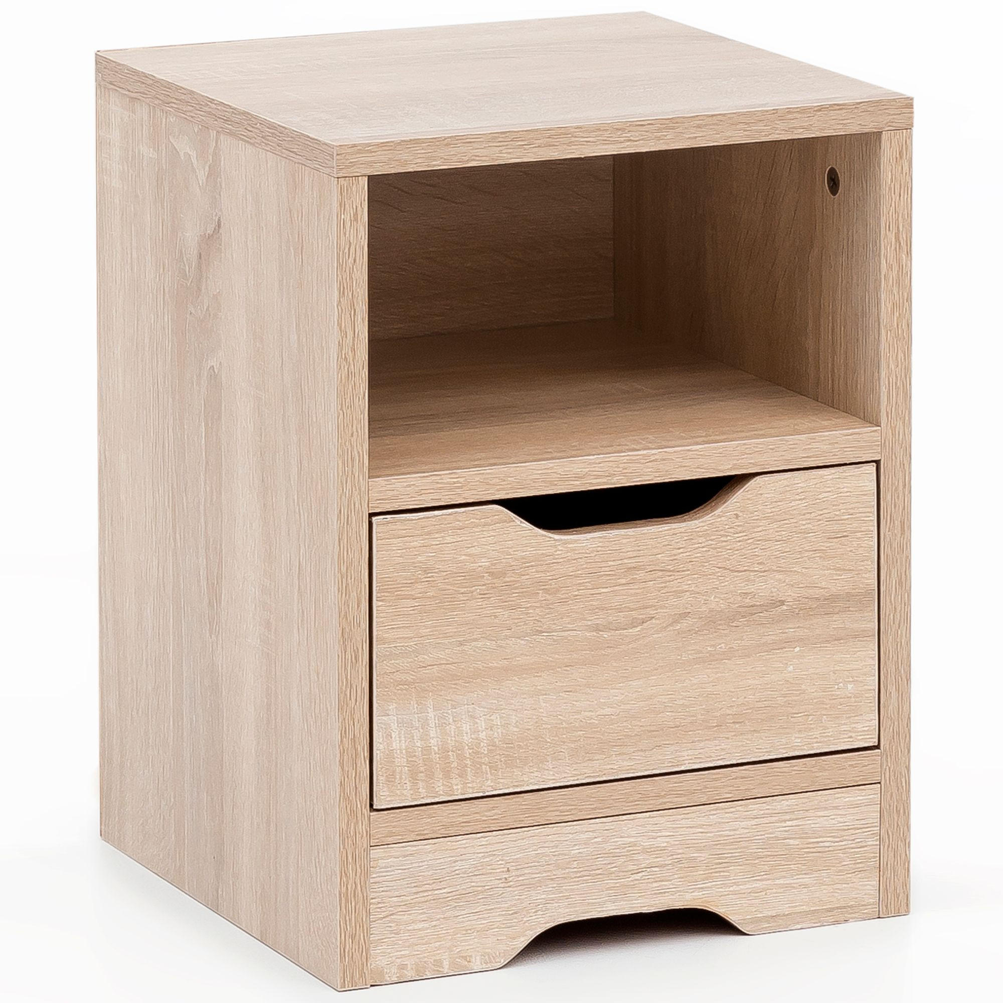 NACHTKONSOLE eckig GRETHE Nachtkommode - Sonoma Eiche, Holzwerkstoff (31/43/31cm) - tinkaro
