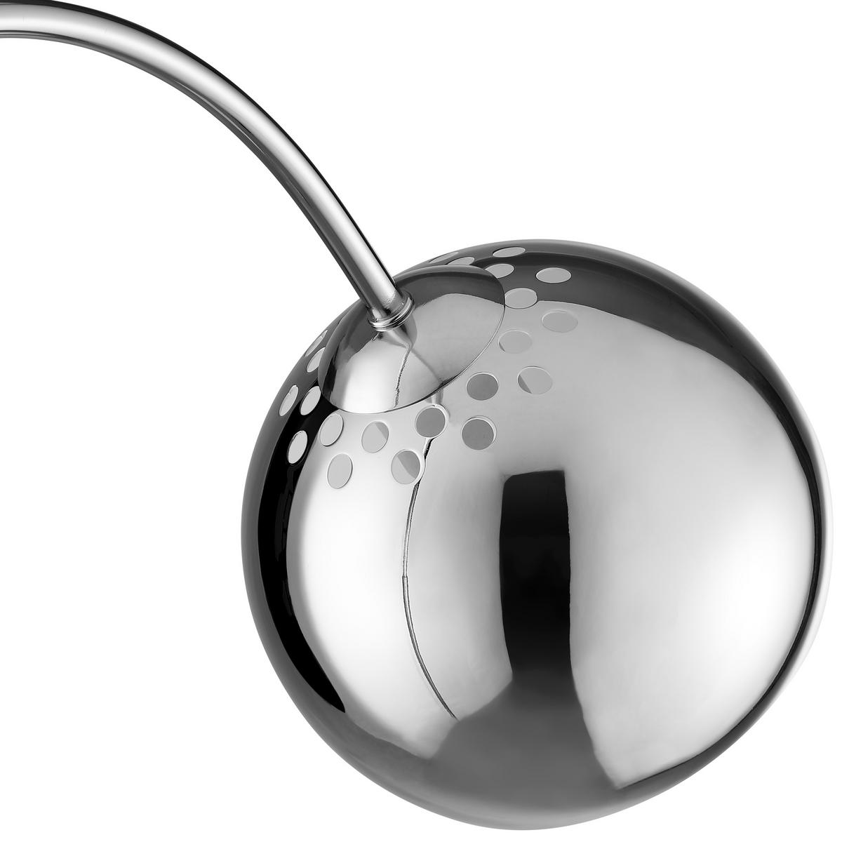 BOGENLEUCHTE Helen Chromfarben 51/23/170 cm - Chromfarben, Metall (51/23/170cm) - Brilliant