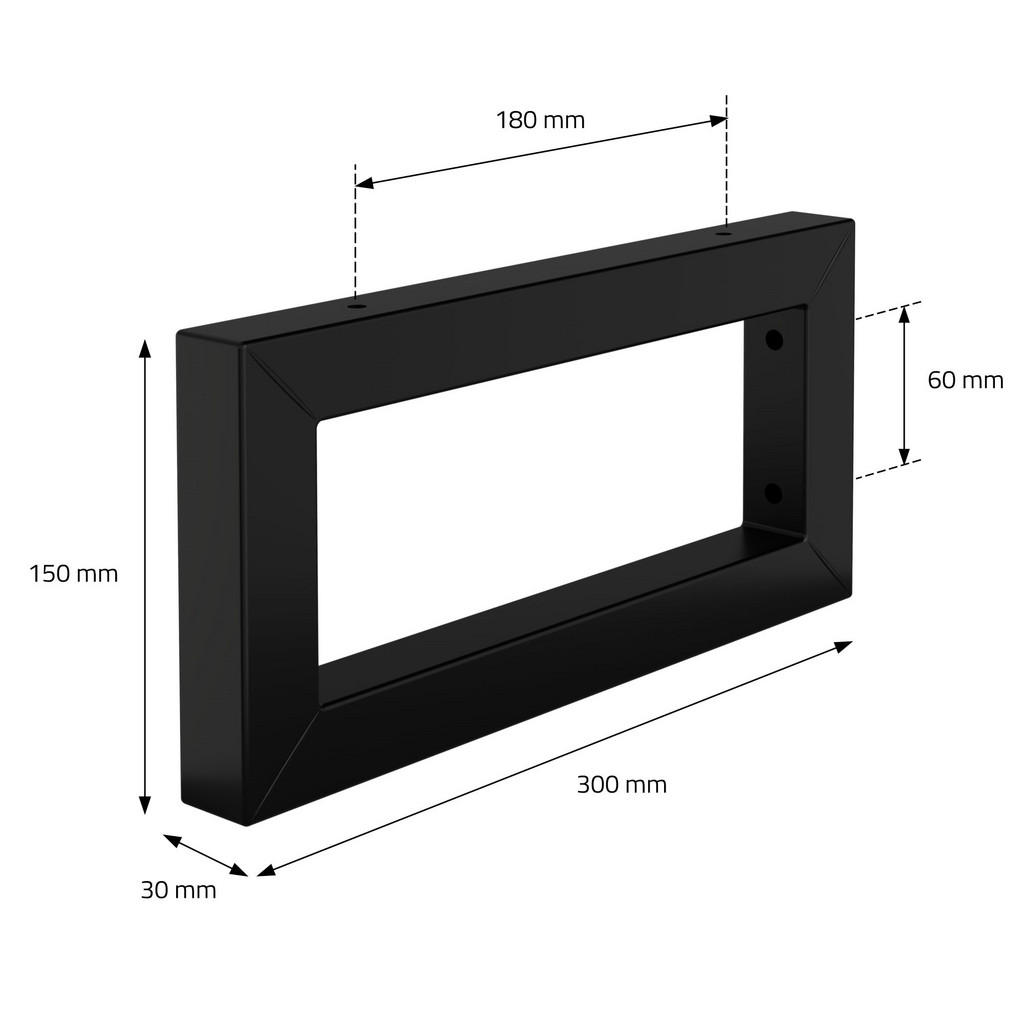 Thumbnail - Ml-Design Wandkonsole, Schwarz, Metall, 15x3x30 cm, Wohnzimmer, Regale, Wandboards