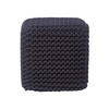 STRICK-POUF schwarz, Sitzwürfel 35/35/35 cm - Schwarz, Textil (35/35/35cm) - Homescapes
