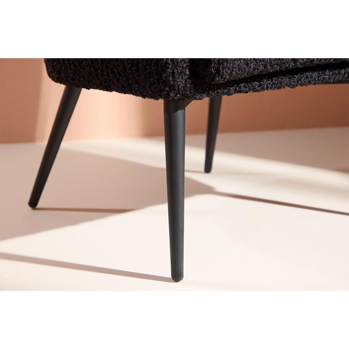 SESSEL, Fluffy, Schwarz, Metall / Polyester, 66 x 64 x 70 cm - Schwarz, Textil/Metall (66/70/64cm) - ebuy24