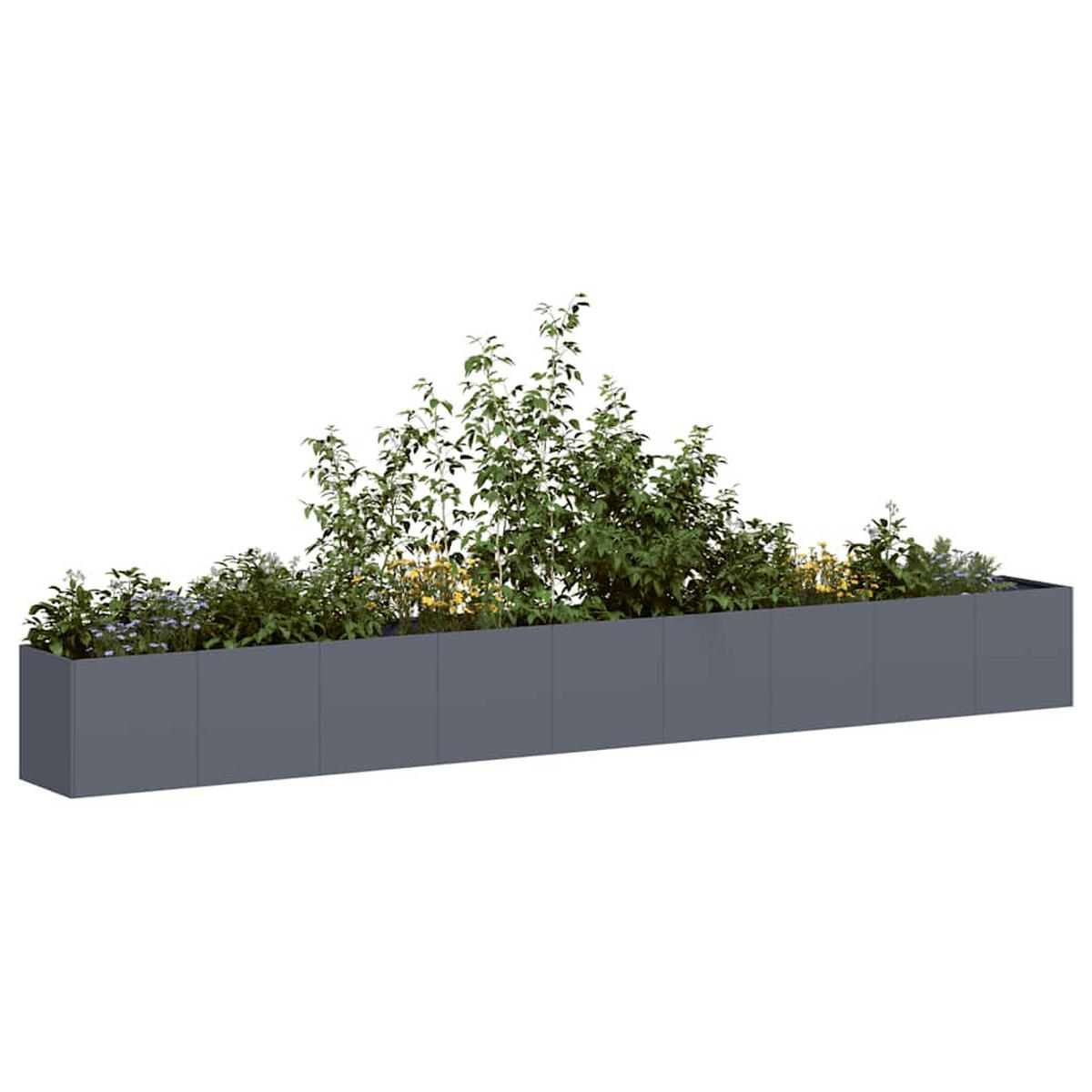 PFLANZKÜBEL Anthrazit 360/40/40 Cm Kaltgewalzter Stahl - Anthrazit, Metall (360/40/40cm) - vidaXL
