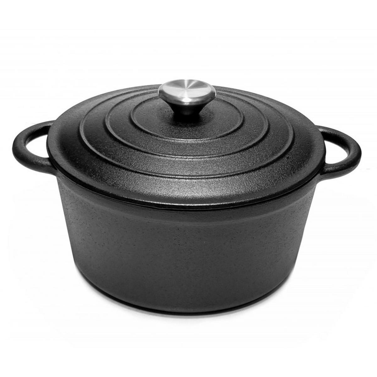 TOPF Schwarz 26/26/14 cm KS2639 - Schwarz, Metall (26cm) - Krisberg 