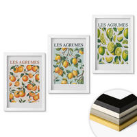 WANDBILDER 3er-Set - 20x30 cm Weißer Rahmen - Fruchtige Zitrus-Pastellmuster - Weiß, Kunststoff (20/30cm) - ArtPrintCave