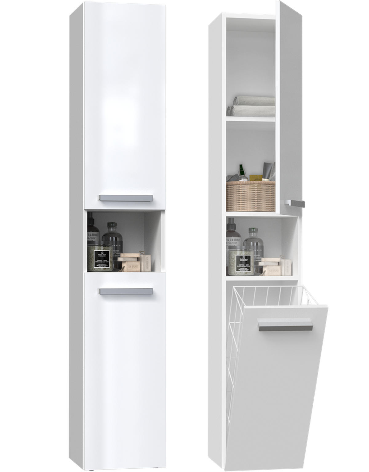 SKRIŇA kúpeľňová - biela, kompozitné drevo (31/174/30cm) - RAUMHIRSCH FURNITURE