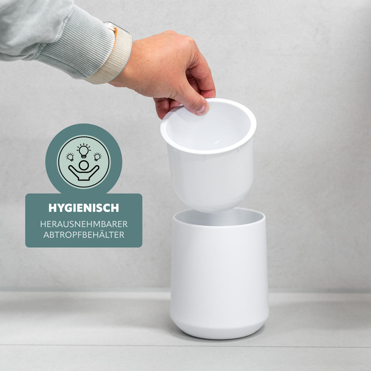 WC-GARNITUR TESERO, Kunststoff, weiß - Weiß, Kunststoff (10.5/39.5/10.5cm) - eluno