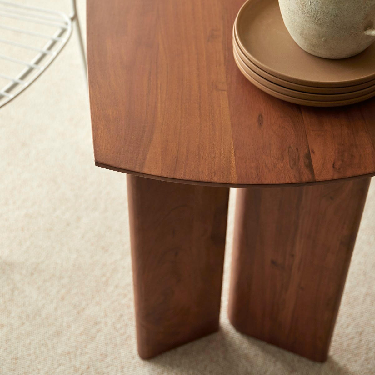 TISCH Suzanne Braun aus Akazie - Braun, Holz (60/160/75cm) - Tikamoon