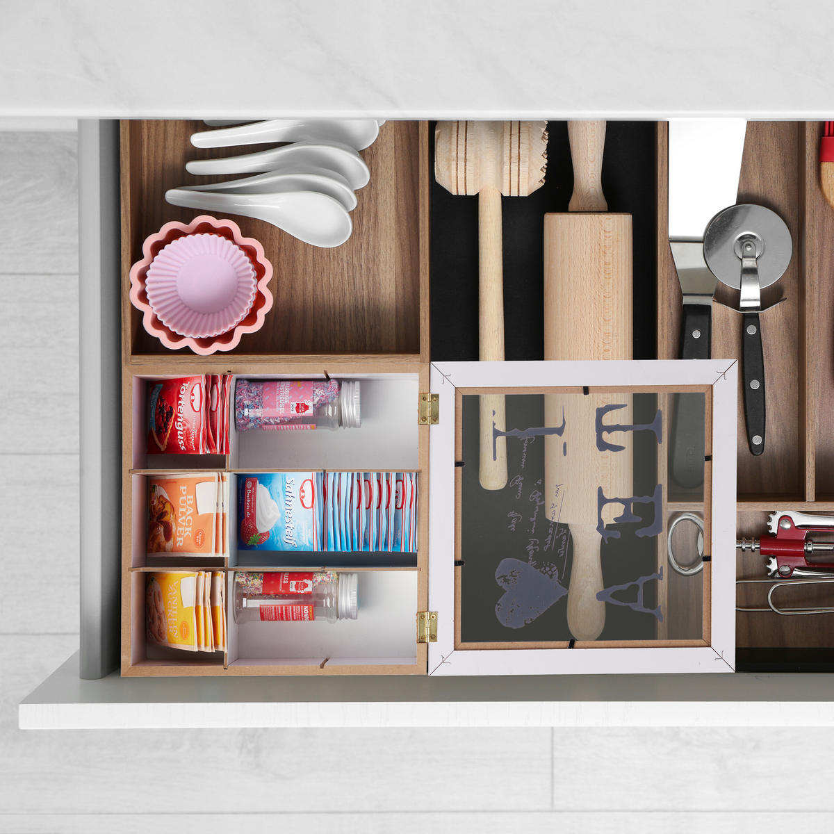 TEEBOX - Weiß, Holzwerkstoff/Kunststoff (25/9/25cm) - Relaxdays