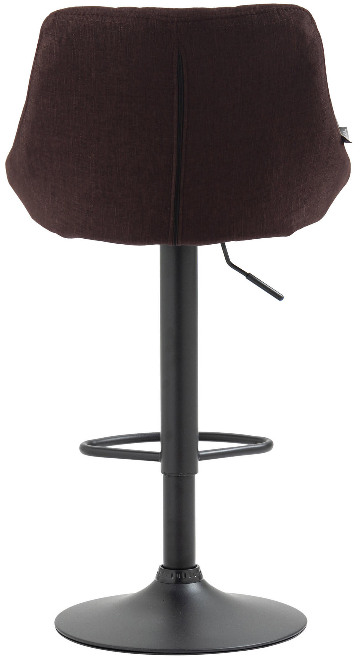 BARHOCKER Stoff braun - Schwarz/Braun, Textil/Metall (46/83/49cm) - CLP