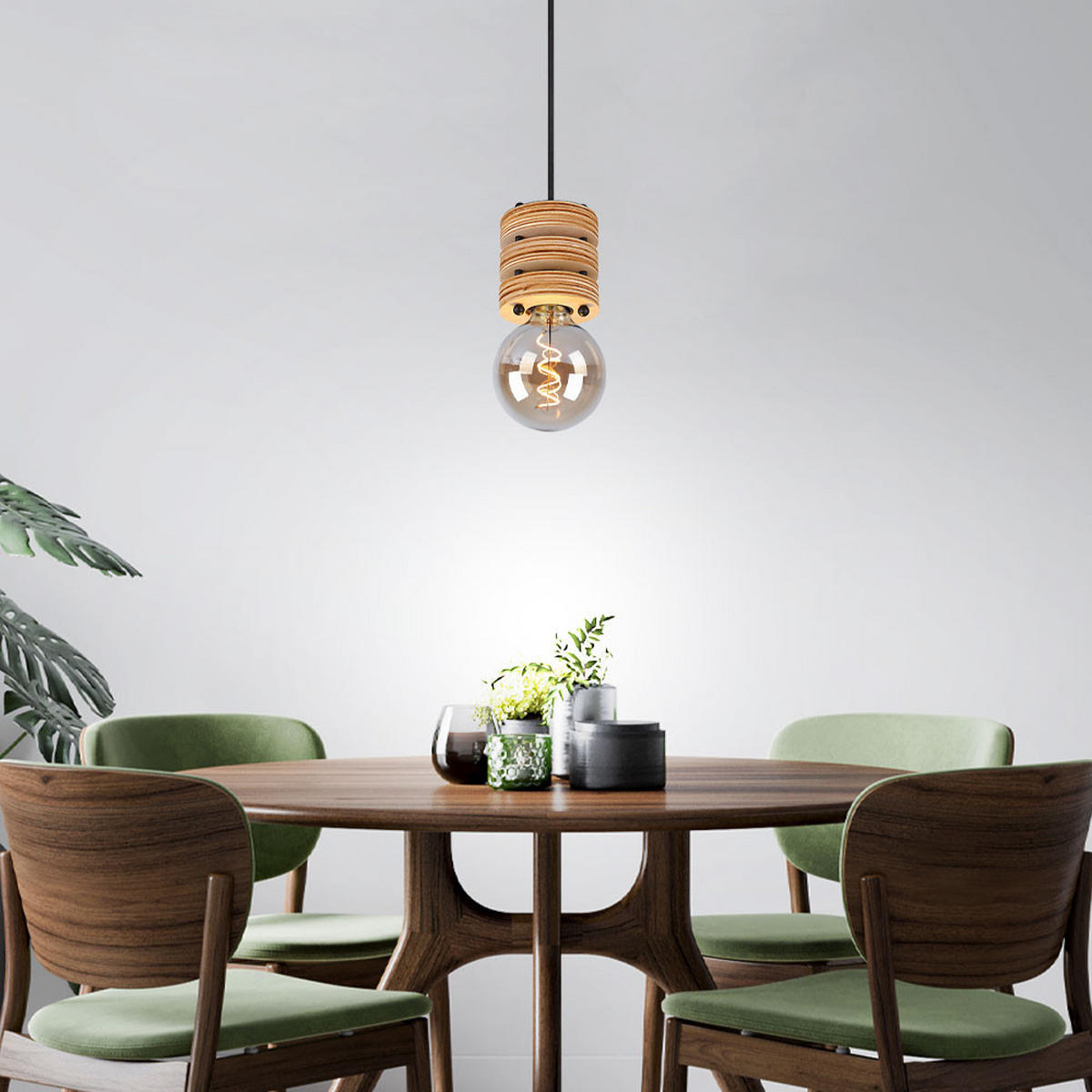 HÄNGELEUCHTE ANGELINE Metall Schwarz 2er Set - Schwarz, Metall (12/12/120cm) - Globo Lighting