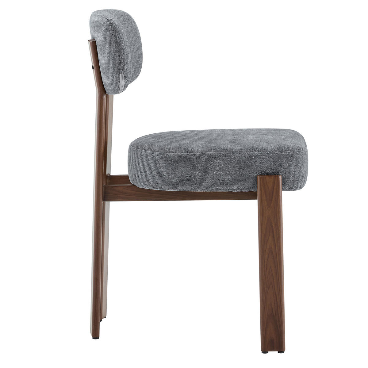 ESSZIMMERSTUHL 2ER-SET aus Leinenstoff mit gebogener Rückenlehne und dicker Polsterung - Grau, Textil (49/82.5/57cm) - Urban Meuble