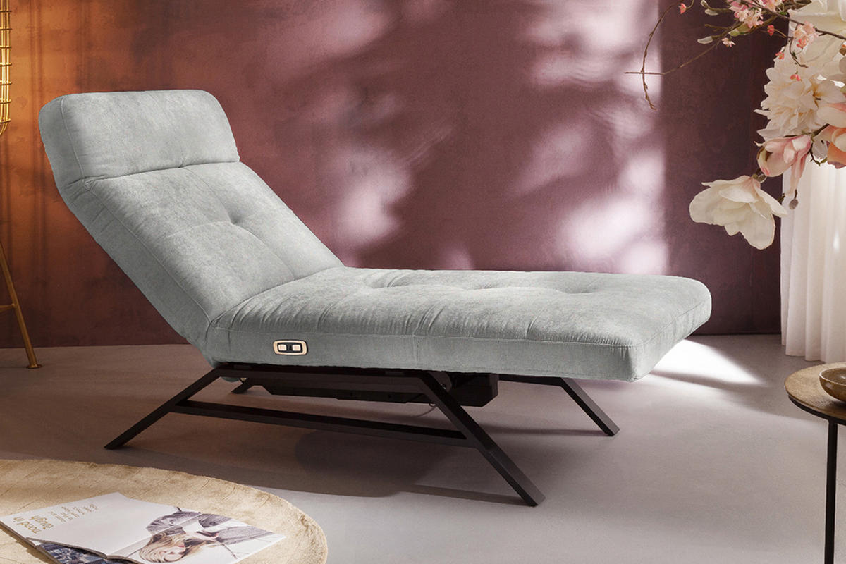 LIEGE AMERIVA Silber Velvet - Silberfarben/Schwarz, Textil (80/110/158cm) - KAWOLA