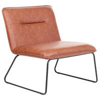 SESSEL Kunstleder Braun Cotulla - Braun, Textil/Metall (72/78/77cm) - Beliani