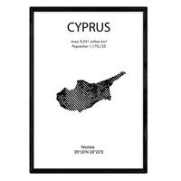 POSTER Länder & Kontinente Zypern A3 Rahmenlos - Klar, Papier (29.7/5/42cm) - Nacnic