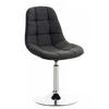 DREHSTUHL Stoff dunkelgrau - Chromfarben/Dunkelgrau, Textil/Metall (48/84/52cm) - CLP