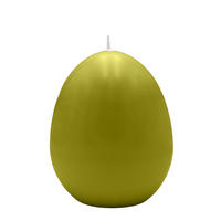 EIKERZEN Maxi, Straußenei Scottish Green 140 x Ø 100 mm, 6 Stück - Grün, Paraffin (10/14/14cm) - Kopschitz Kerzen