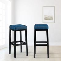 BARHOCKER Talon Stoff blau - Blau, Holz/Textil (37/83/37cm) - TPFLiving