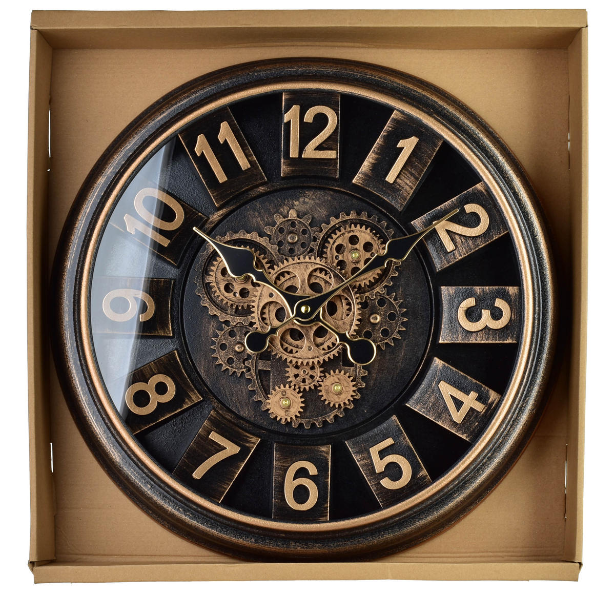 WANDUHR Ramsey Dunkelbraun 45/7/45 cm Kunstoff - Dunkelbraun, Kunststoff (45/45/7cm) - Mondex