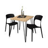 BISTROTISCH Eirena 70x70x75 schwarz matt/asteiche - Eiche Artisan, Metall (70/70/75cm) - 58aufmkessel