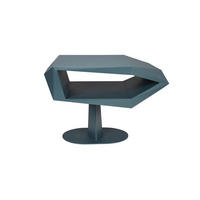 BEISTELLTISCH North Schwarz/ Blau - Schwarz, Naturmaterialien (60/40/40cm) - Zuiver