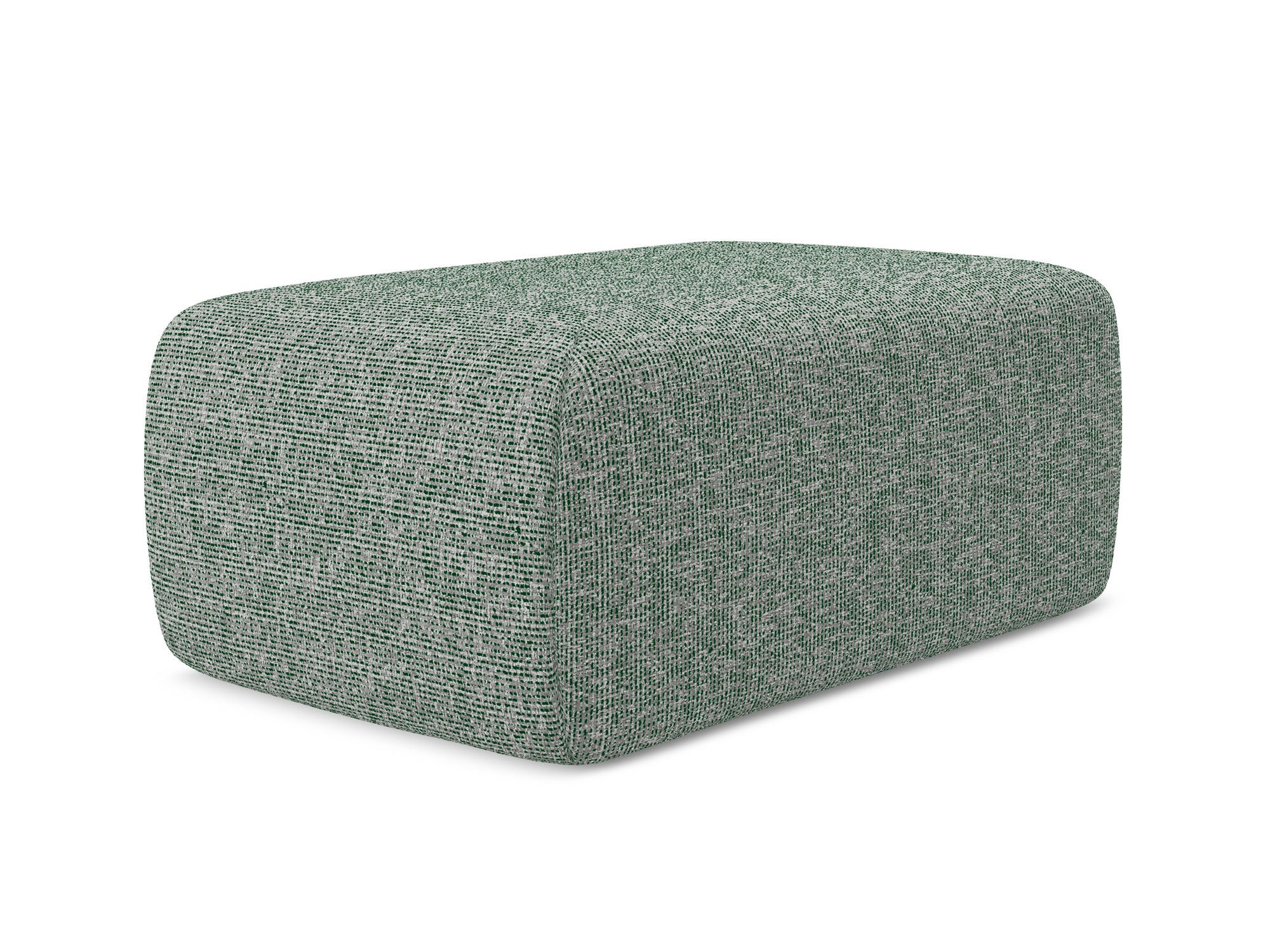 POUF Strukturstoff Stoff Grün - Schwarz/Hellgrün, Kunststoff/Textil (102/40/62cm) - Makamii