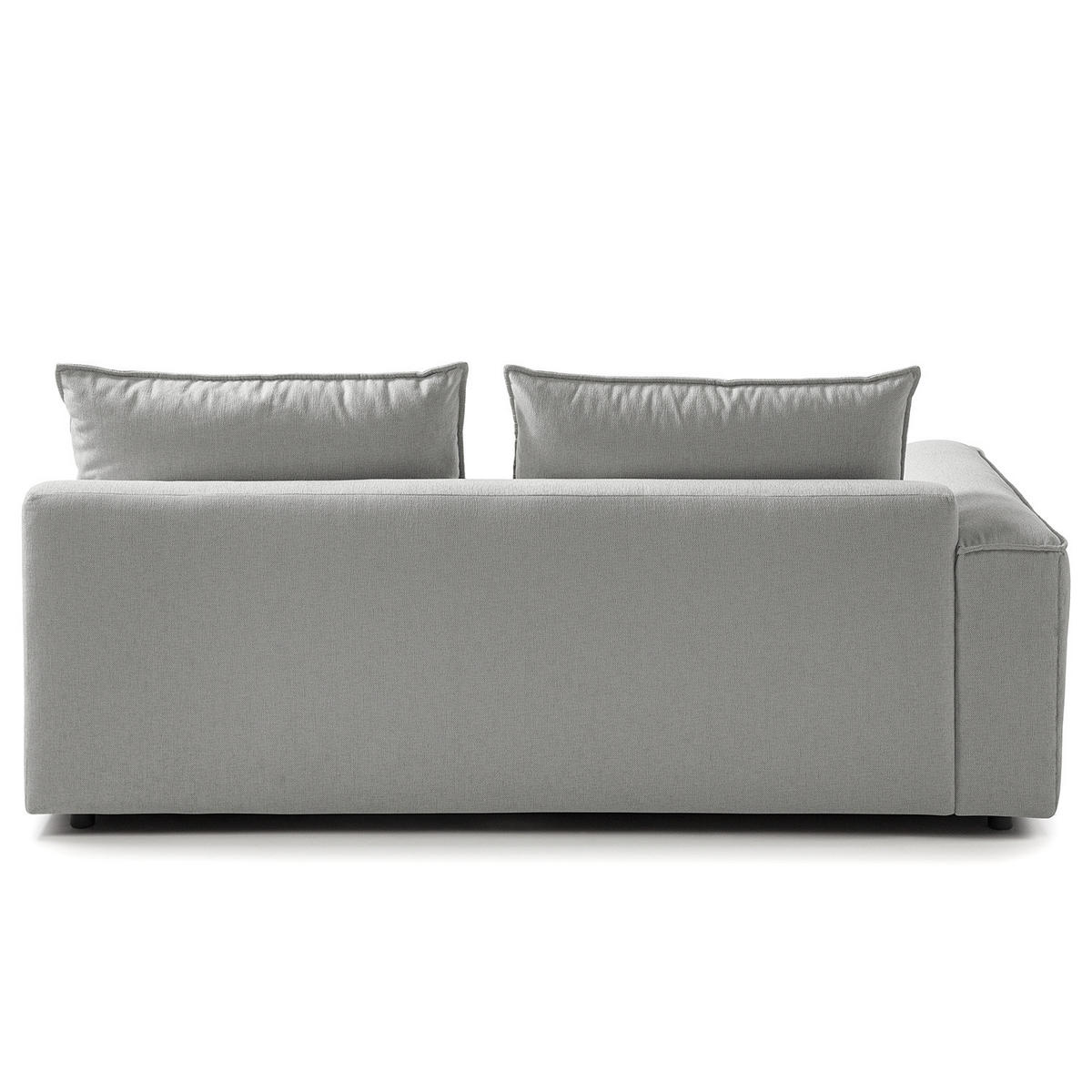 2,5-SITZER SOFA - modular - Schwarz/Hellblau, Holz/Kunststoff (189/80/99cm) - home24