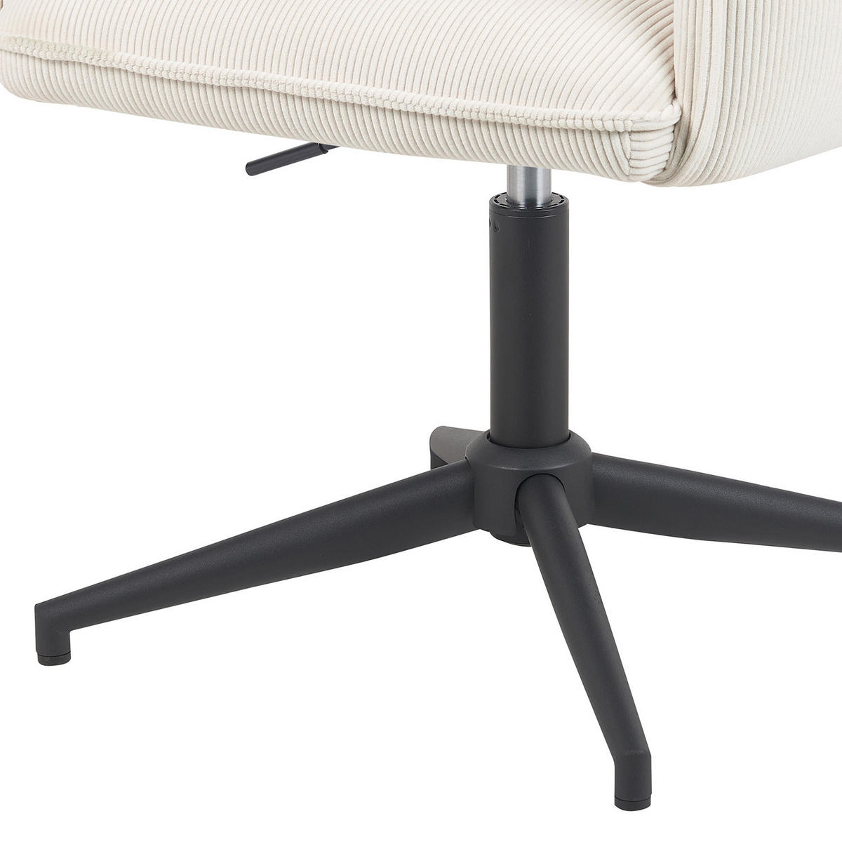 BÜROSTUHL Mika-Till - Creme/Schwarz, Textil/Metall (60/85/63cm) - DUBI Möbel