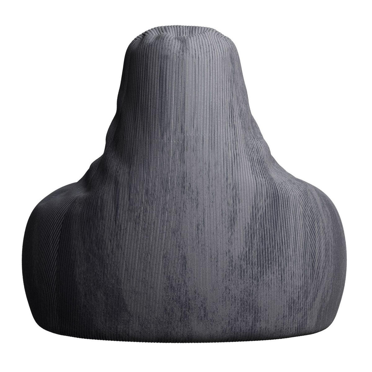 SITZSACK Chillex mit Hocker L Cord dunkelgrau - Dunkelgrau, Textil (75/84/79cm) - Juskys