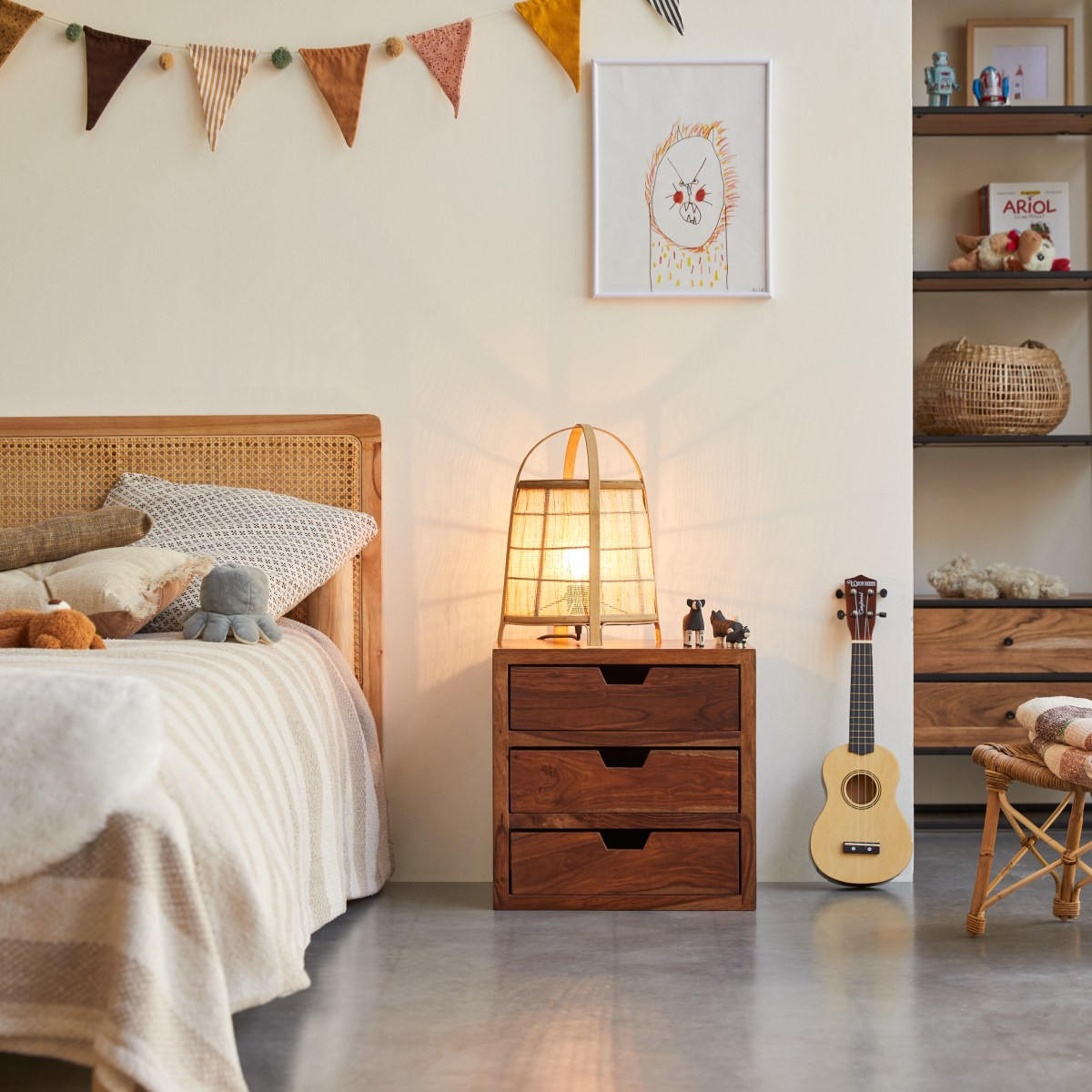 KINDER-NACHTTISCH Kwarto Braun aus Palisander - Braun, Holz (42/42/32cm) - Tikamoon