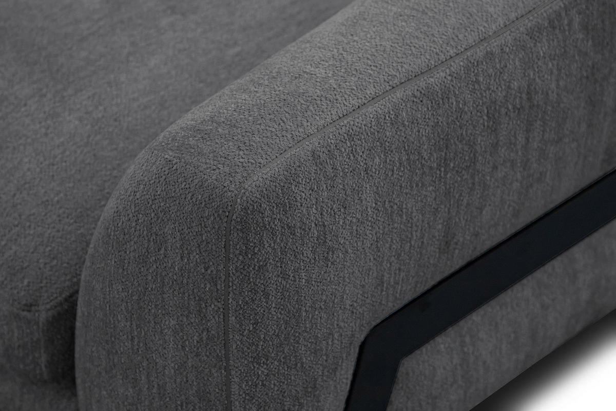ECKSOFA WINTER 4-Sitzer, graphitfarben - Schwarz/Graphitfarben, Holzwerkstoff/Textil (158/269cm) - Courtois Laville