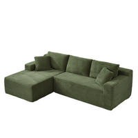 ECKSOFA DE-34926 L-Form mit Chaise links Grün - Grün, Textil (163/252.5cm) - ComfortXL